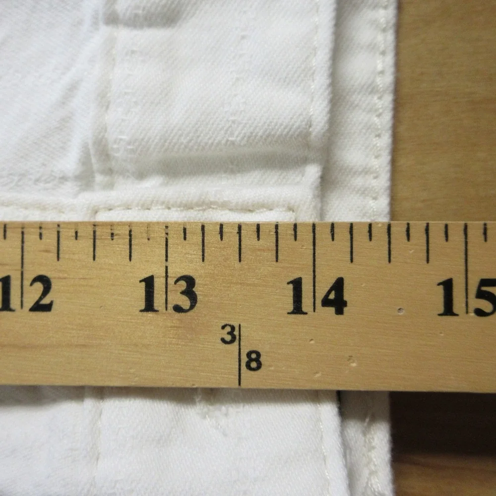 LEE HERITAGE Loose Fit Straight Leg Jeans Sz 14 White Stripe Denim Mid Rise NWT